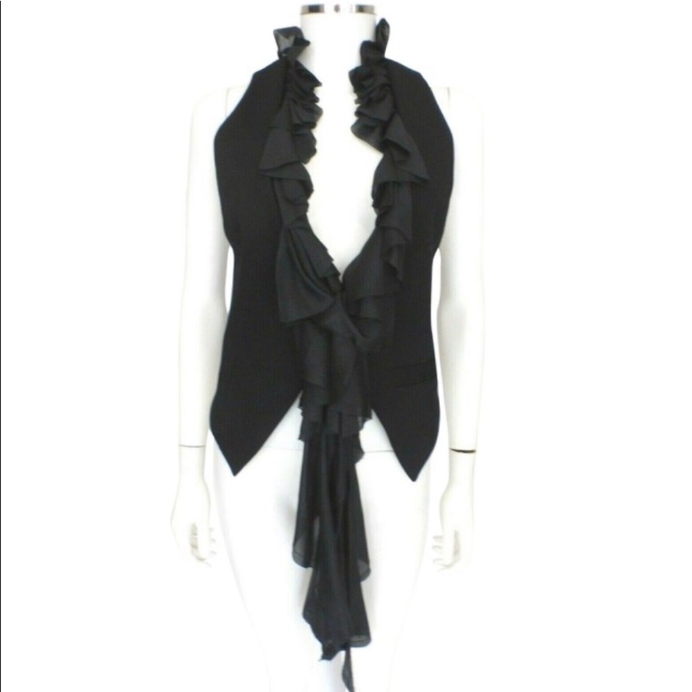 Elizabeth and James silk ruffle vest Sz XS